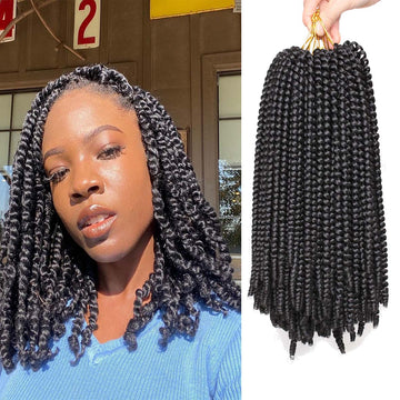 12Inch Spring Twist Crochet Hair Synthetic Fluffy Hair Twist Braiding Hair Extensions Suitable For Butterfly